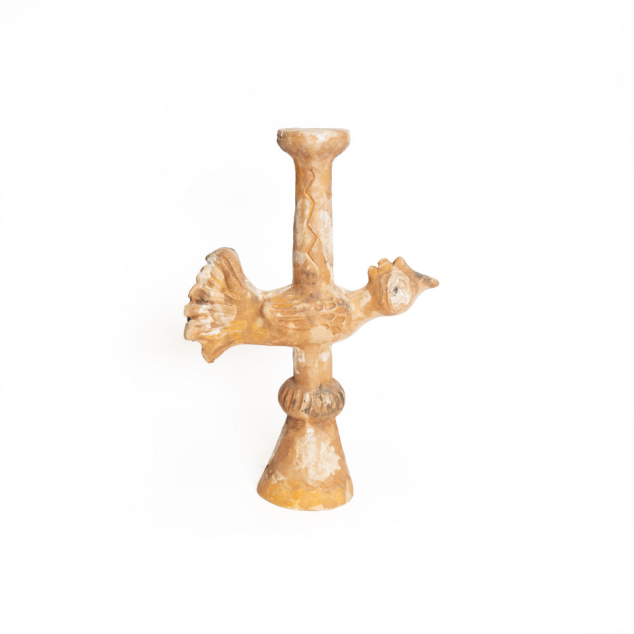 Base lampada con figura di uccello