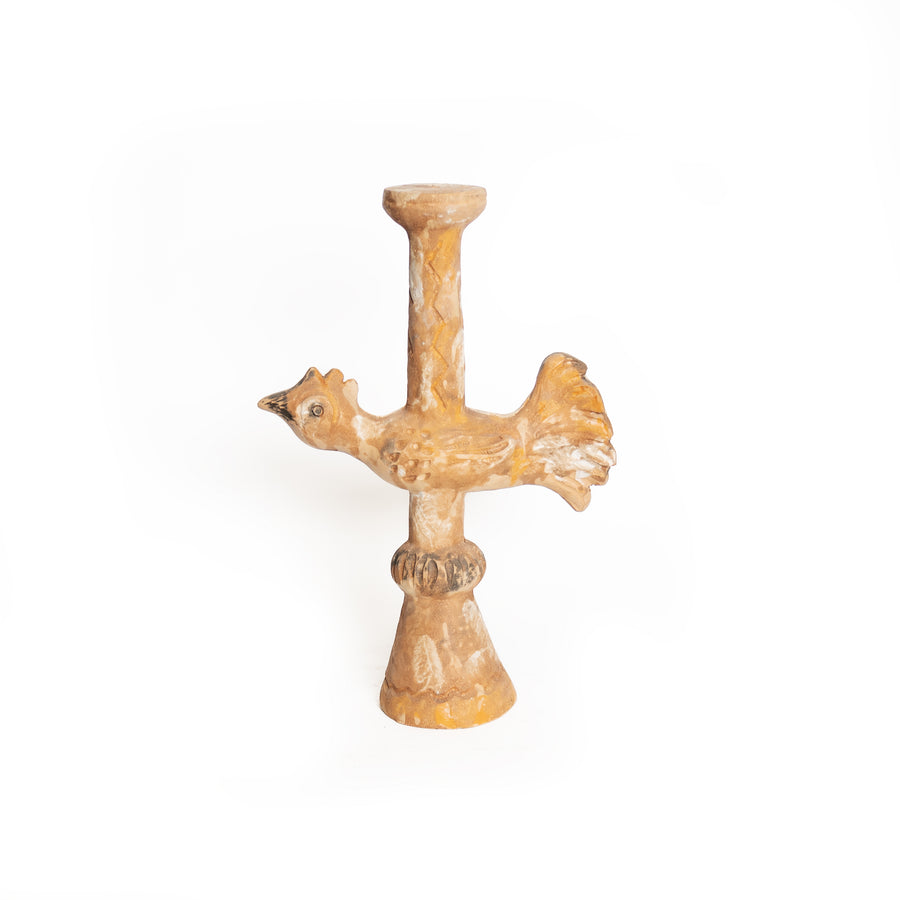 Base lampada con figura di uccello